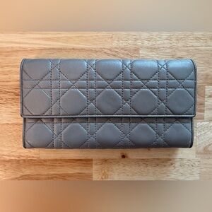 Christian Dior Lambskin Cannage Wallet on Chain WOC Crossbody